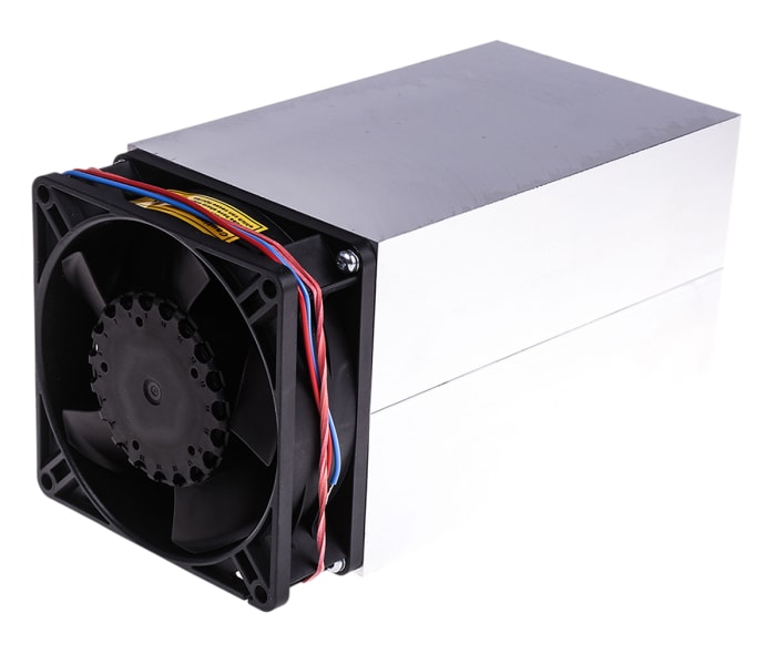 Fischer Elektronik Heatsink, Universal Rectangular Alu with fan, 0.13K/W, 150 x 92 x 93mm