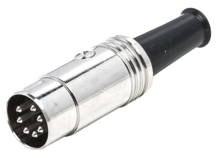 RS PRO 7 Pole Din Plug, DIN 45329, 4A, 60 V ac, Male, Cable Mount
