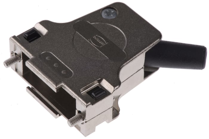 Capot Sub-D HARTING série D-sub, 15 contacts, en Métal boîtier A Angle droit  avec Serre-câble