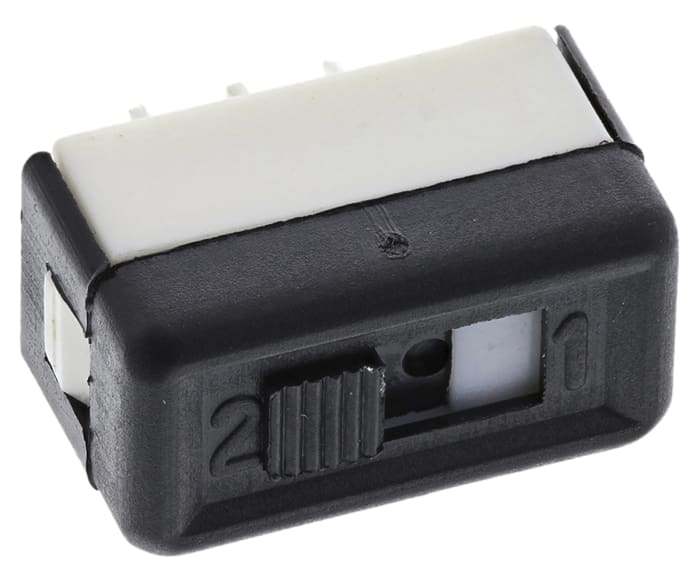 Interruptor de actuador deslizante SPDT, Enclavamiento, 4 A a 125 V ac, Montaje en PCB