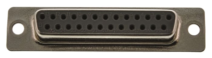 Conector D-sub HARTING, paso 2.77mm, Recto D-Sub estándar, Montaje en Panel Mount, Hembra, Terminación Soldador B, 6.5A