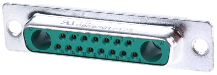 HARTING 17 Way Panel Mount D-sub Connector Socket