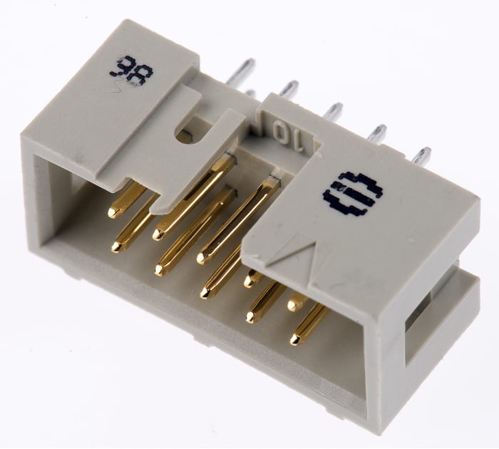 HARTING SEK 18 Series Straight Through Hole PCB Header, 10 Contact(s), 2.54mm Pitch, 2 Row(s), Shrouded