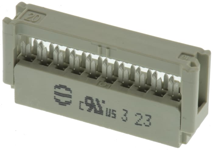 HARTING 20-Way IDC Connector Socket for Cable Mount, 2-Row