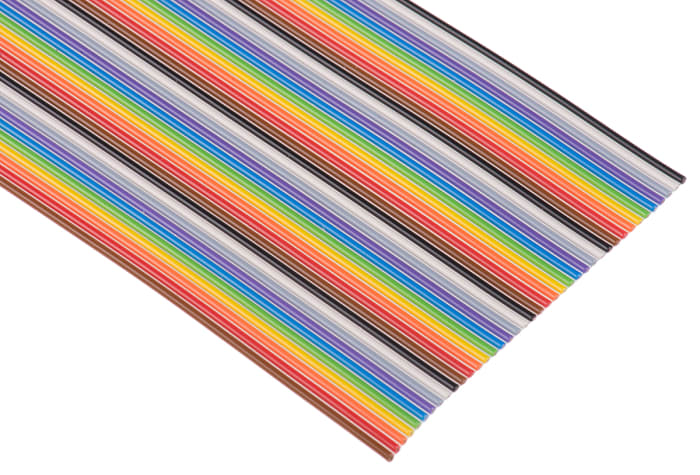 HARTING Flat Ribbon Cable, 40-Way, 1.27mm Pitch, 30m Length