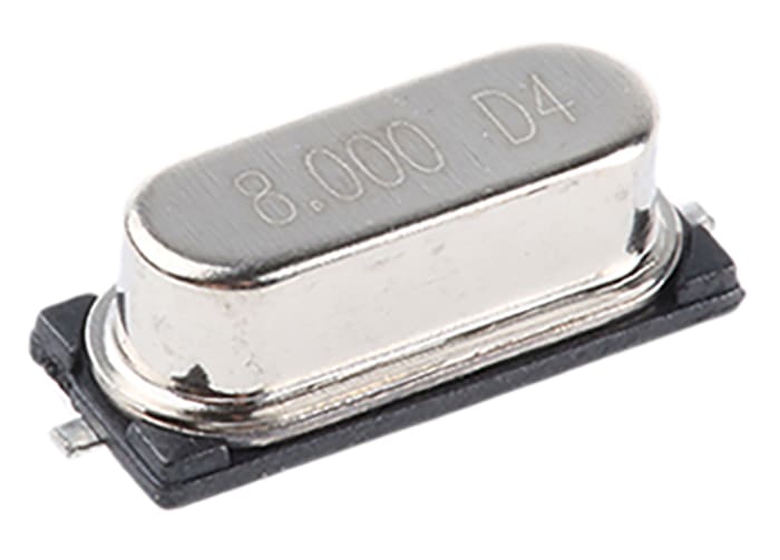 Euroquartz 8MHz Crystal ±30ppm SMD 2-Pin 12.4 x 4.5 x 4.2mm