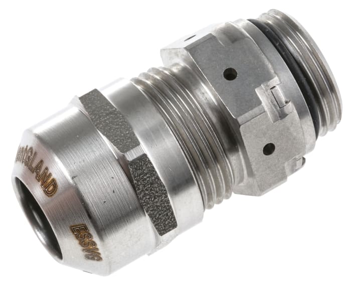 VentGLAND Series Metallic Stainless Steel Cable Gland, M20 Thread, 6mm min., 13mm max., IP68, IP69K