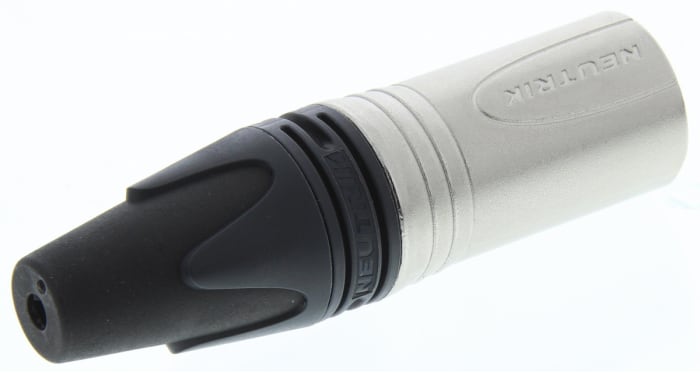 Neutrik-Connecteur XLR Mâle Droit 3 voies Montage sur câble, placage Argent