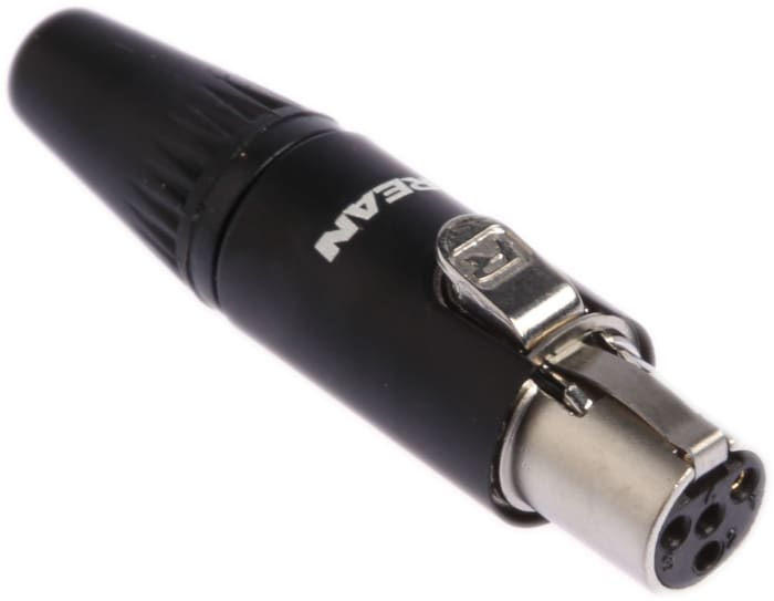 Re-An Products-Connecteur miniature Femelle Droit 4 voies Montage sur câble, placage Or