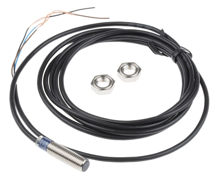 Telemecanique Sensors Inductive Threaded Barrel Proximity Sensor, M8, 2.5 mm Detection, PNP NO, 10 → 36 V dc