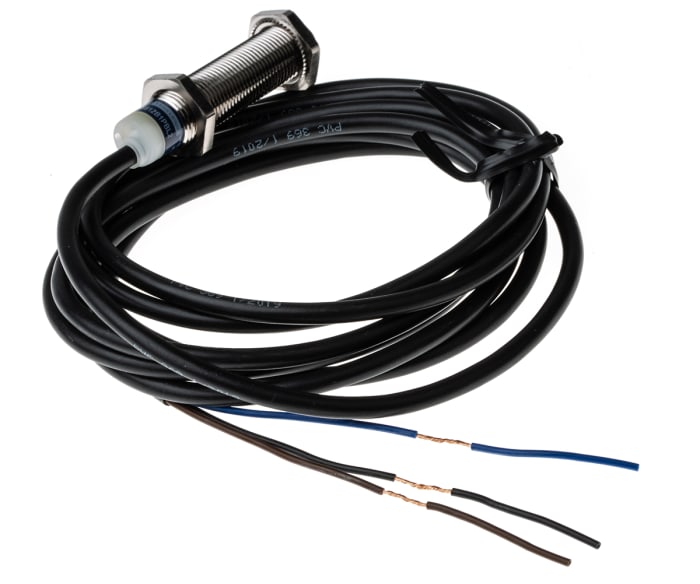 Telemecanique Sensors Inductive Threaded Barrel Proximity Sensor, M12, 4 mm Detection, PNP NC, 12 → 48 V dc