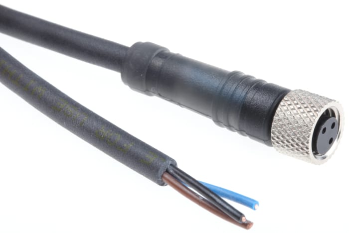 Telemecanique Sensors Straight Female 3 way M8 to Unterminated Sensor Actuator Cable, 2m