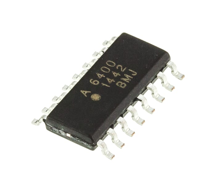 Broadcom, ACSL-6400-00TE DC Input Logic Gate Output Quad Optocoupler, Surface Mount, 16-Pin SOIC