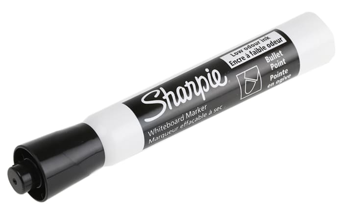 Sharpie White Board Marker, 12 Black, 2 mm Tip Size