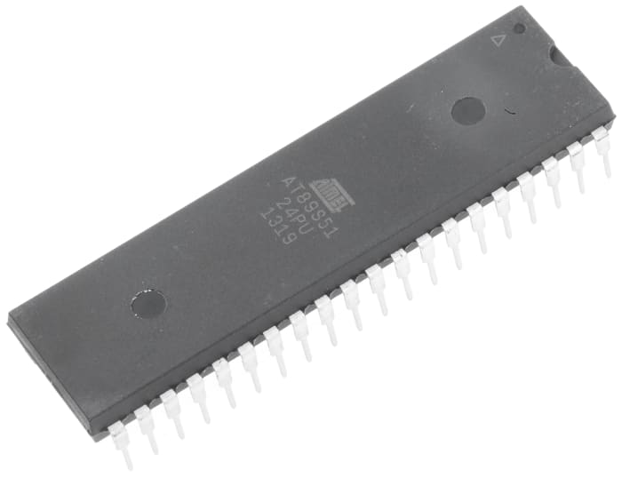 Microchip AT89S51-24PU, 8bit 8051 Microcontroller, AT89S, 24MHz, 4 kB Flash, 40-Pin PDIP