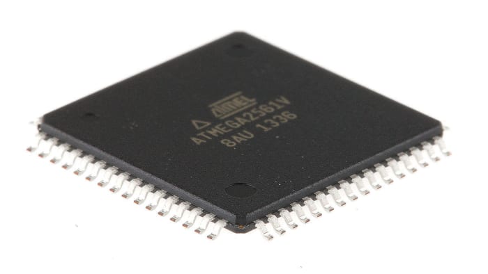 Microchip ATMEGA2561V-8AU, 8bit AVR Microcontroller, ATmega, 8MHz, 256 kB, 4 kB Flash, 64-Pin TQFP