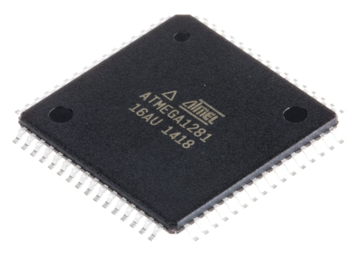 Atmel ATMEGA1281-16AU, 8bit AVR Microcontroller, ATmega, 16MHz, 128 kB, 4 kB Flash, 64-Pin TQFP