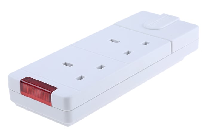 RS PRO Type G - British 2 Gang Extension socket