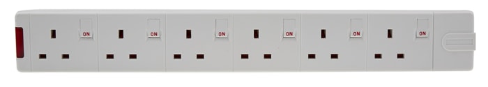 RS PRO 6 Socket Type G - British Trailing Socket, 240 V