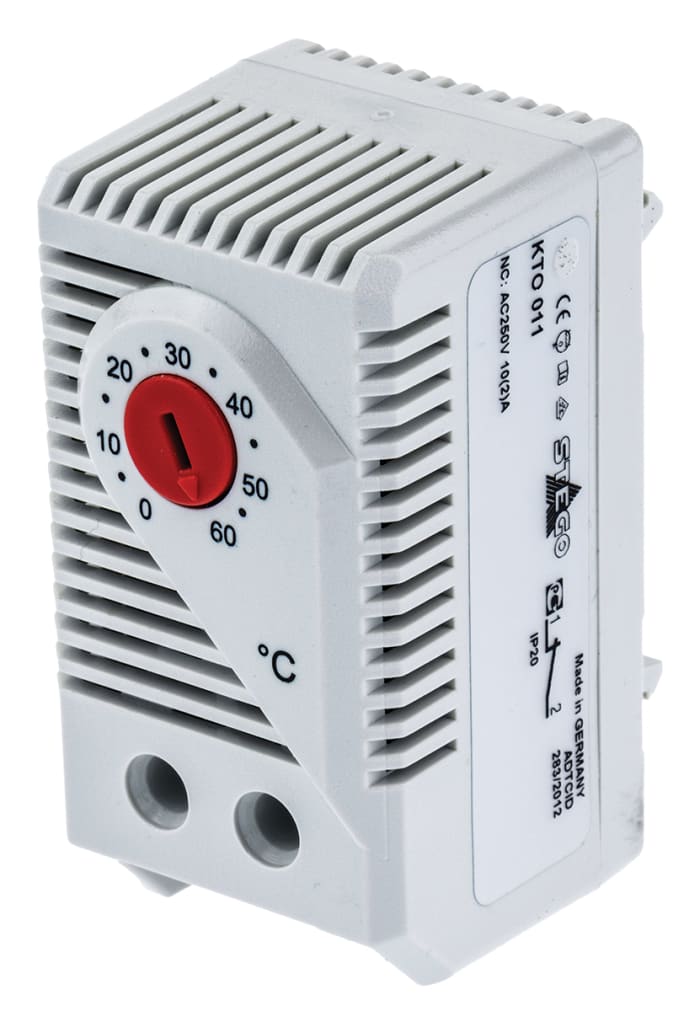 STEGO NC Enclosure Thermostat, 120 → 250 V ac, 0 → +60 °C