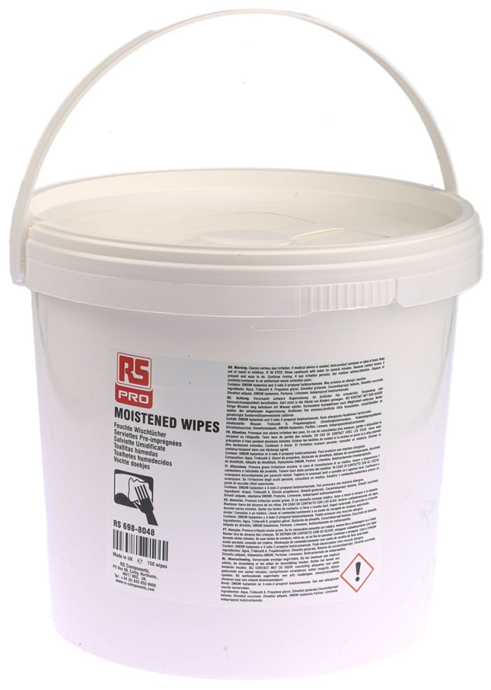 RS PRO | RS PRO Wet Wipes for General Cleaning Use, Bucket of ...