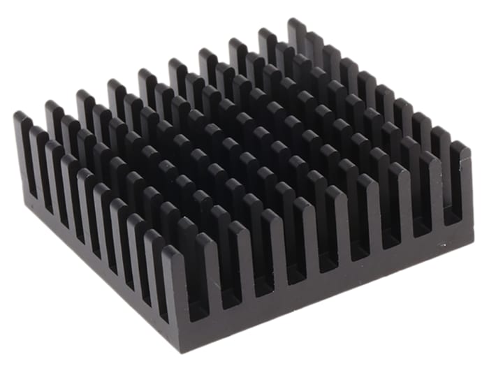 Fischer Elektronik Heatsink, Universal Square Alu, 9.8K/W, 36 x 36 x 12.3mm, Adhesive Foil, Conductive Foil