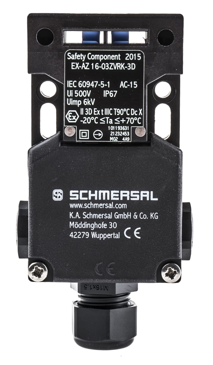 Ex Az 16 03zvrk 3d Schmersal Schmersal Atex Ex Az16 Safety Interlock Switch 3nc 1no Key Fibreglass 698 8729 Rs Components
