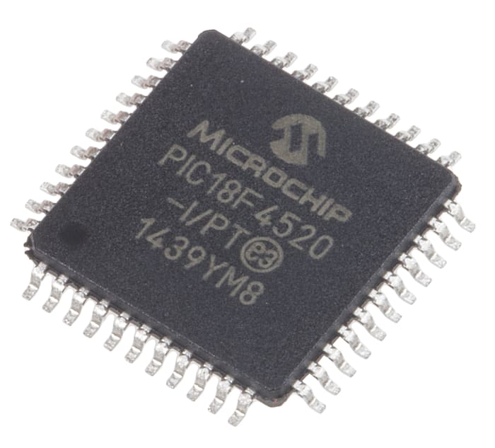 Microchip, 8bit PIC, PIC18F Microcontroller, 40MHz, 32 kB, 256 B Flash, 44-Pin TQFP