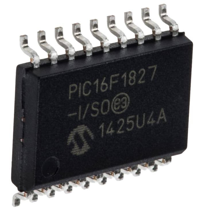 Microchip, 8bit PIC, PIC16F Microcontroller, 32MHz, 256 B, 4K x 14 words Flash, 18-Pin SOIC