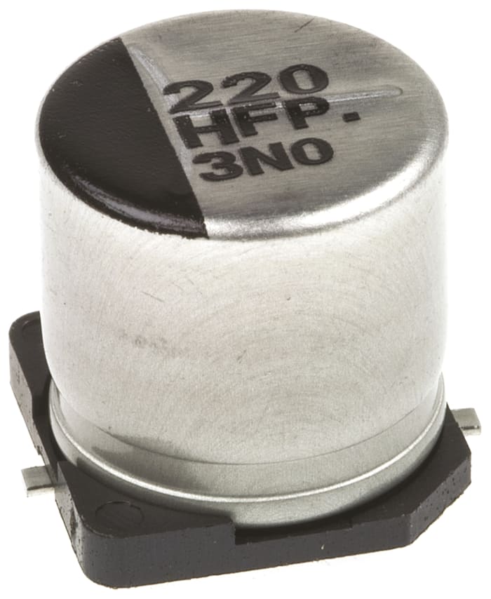 Panasonic 220μF Aluminium Electrolytic Aluminium Electrolytic Capacitor 50V dc, Surface Mount - EEEFP1H221AP