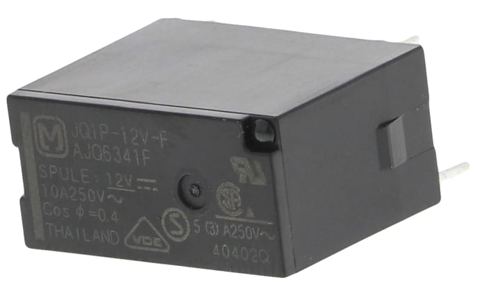 Panasonic PCB Mount Power Relay, 12V dc Coil, 10A Switching Current, SPDT