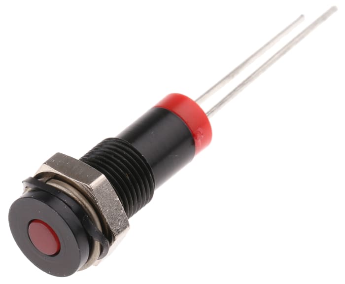 RS PRO Red Panel Mount Indicator, 2V dc, 6mm Mounting Hole Size, IP67