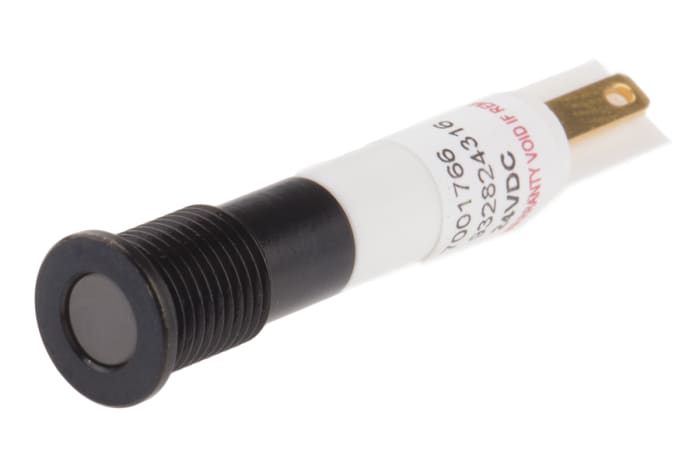 RS PRO White Panel Mount Indicator, 24V dc, Solder Tab Termination, IP67