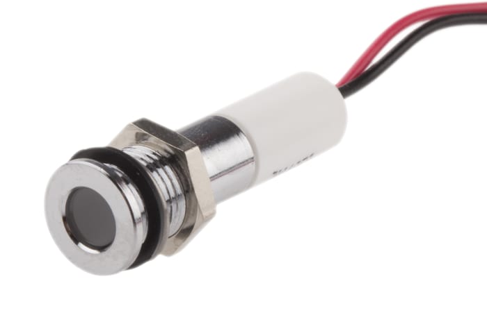 RS PRO White Panel Mount Indicator, 220 V ac, Lead Wire Termination, IP67