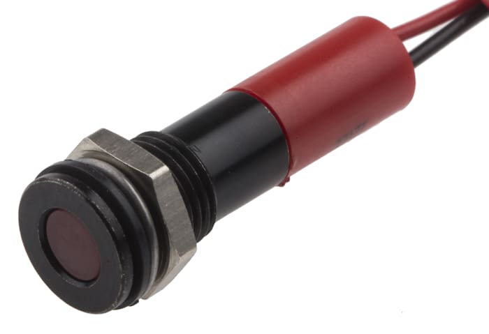 Voyant LED lumineux  Rouge RS PRO, dia. 8mm, 12V c.c., IP67
