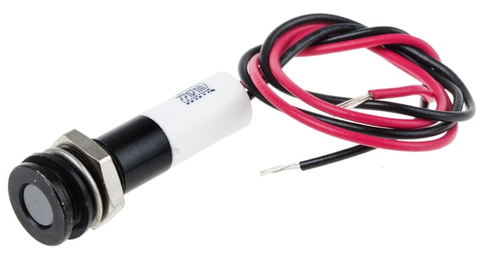 RS PRO White Panel Mount Indicator, 220 V ac, Lead Wire Termination, IP67