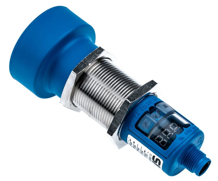 SICK Ultrasonic Threaded Barrel Proximity Sensor, M30, 3.4 m Detection 0-10 V/4-20 mA, 9 → 30 V dc