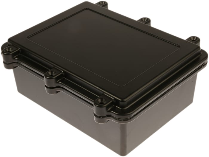 RS PRO Black Die Cast Aluminium Enclosure, IP67 75 mm, 200 mm, 150 mm