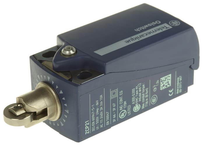 Telemecanique Sensors OsiSense XC Series Plunger Limit Switch, NO/NC, IP66, IP67, DP, Plastic Housing, 240V ac Max, 10A