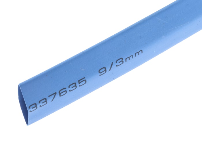 RS PRO Heat Shrink Tubing, Blue 9mm Sleeve Dia. x 5m Length 3:1 Ratio