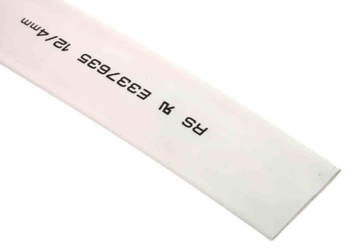 Gaine thermorétractable RS PRO, Diam. 12mm, Long. 4m, Rétreint 3:1, Blanc