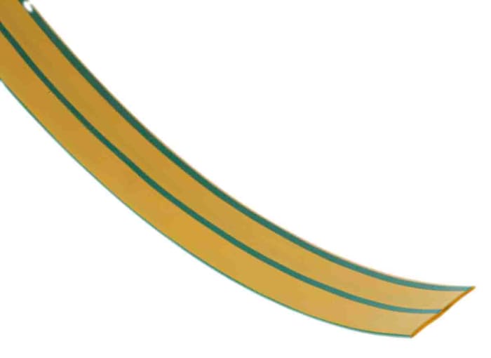 Tubo termorretráctil RS PRO de Poliolefina Verde, amarillo, contracción 3:1, Ø 12mm, long. 4m