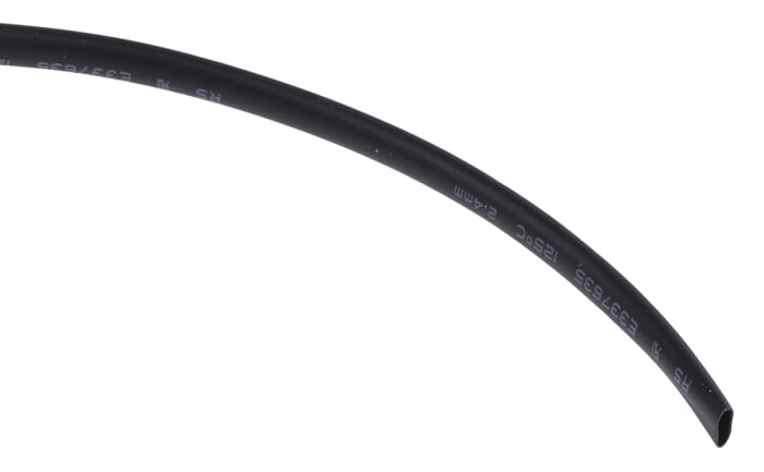 Gaine thermorétractable RS PRO, Diam. 2.4mm, Long. 10m, Rétreint 2:1, Noir