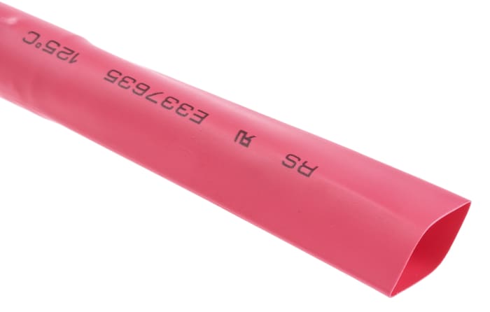 Gaine thermorétractable RS PRO, Diam. 12.7mm, Long. 6m, Rétreint 2:1, Rouge