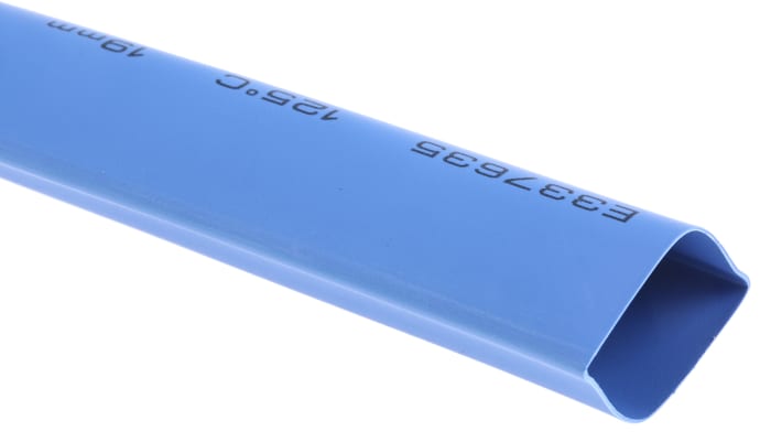 Gaine thermorétractable RS PRO, Diam. 6.4mm, Long. 8m, Rétreint 2:1, Bleu