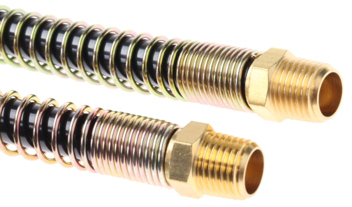 RS PRO 6 m Black, Polyamide Recoil Hose, 80 °C, -10 °C