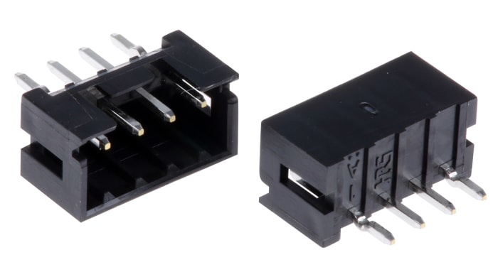 Hirose DF3 Series Straight Through Hole PCB Header, 4 Contact(s), 2.0mm Pitch, 1 Row(s), Shrouded