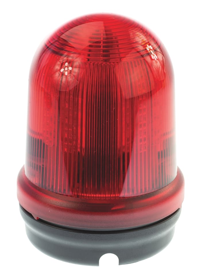 Werma RM 829 Series Red Flashing Beacon, 24 V dc, Surface Mount, LED Bulb, IP65