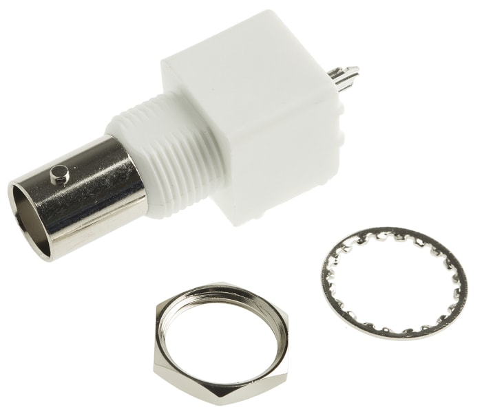 Amphenol RF, Jack PCB Mount BNC Connector, 50Ω, Through Hole Termination, Straight Body