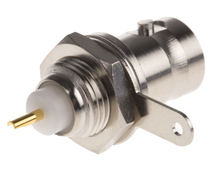 Connecteur BNC Amphenol RF Femelle Droit, raccordement A souder 75Ω Montage panneau